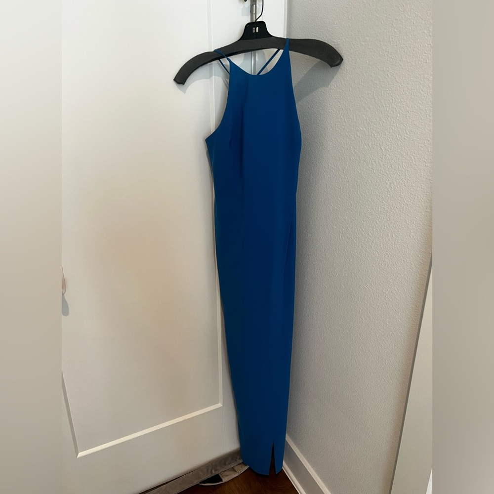 Halston Heritage Blue Long Dress